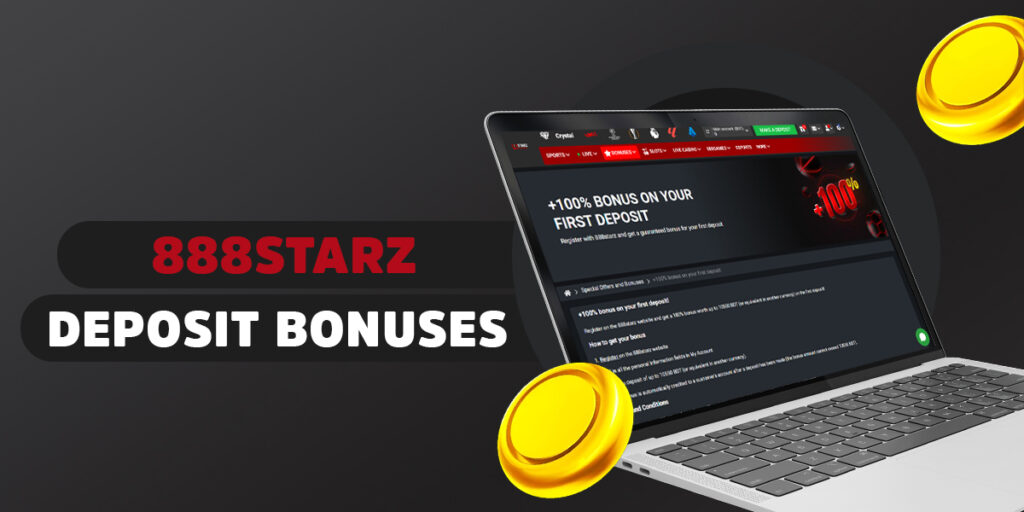 Available deposit bonuses from 888Starz 2024