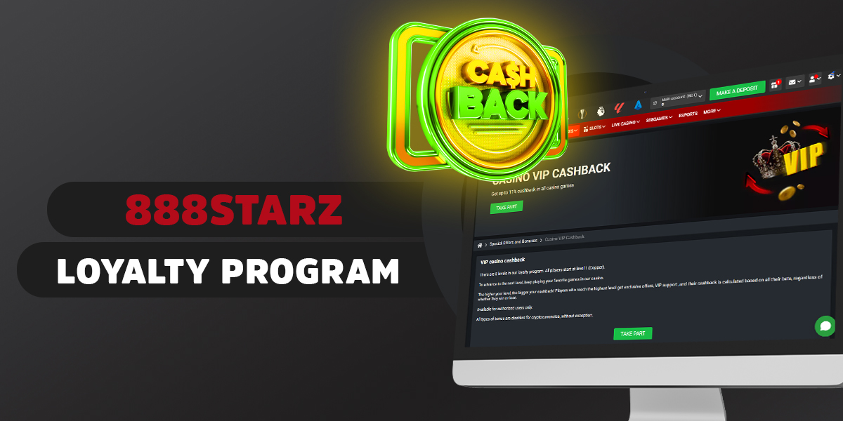 Cashback and Loyalty Program from 888Starz