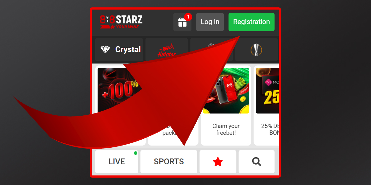 how to register on 888starz in bangladesh step 2