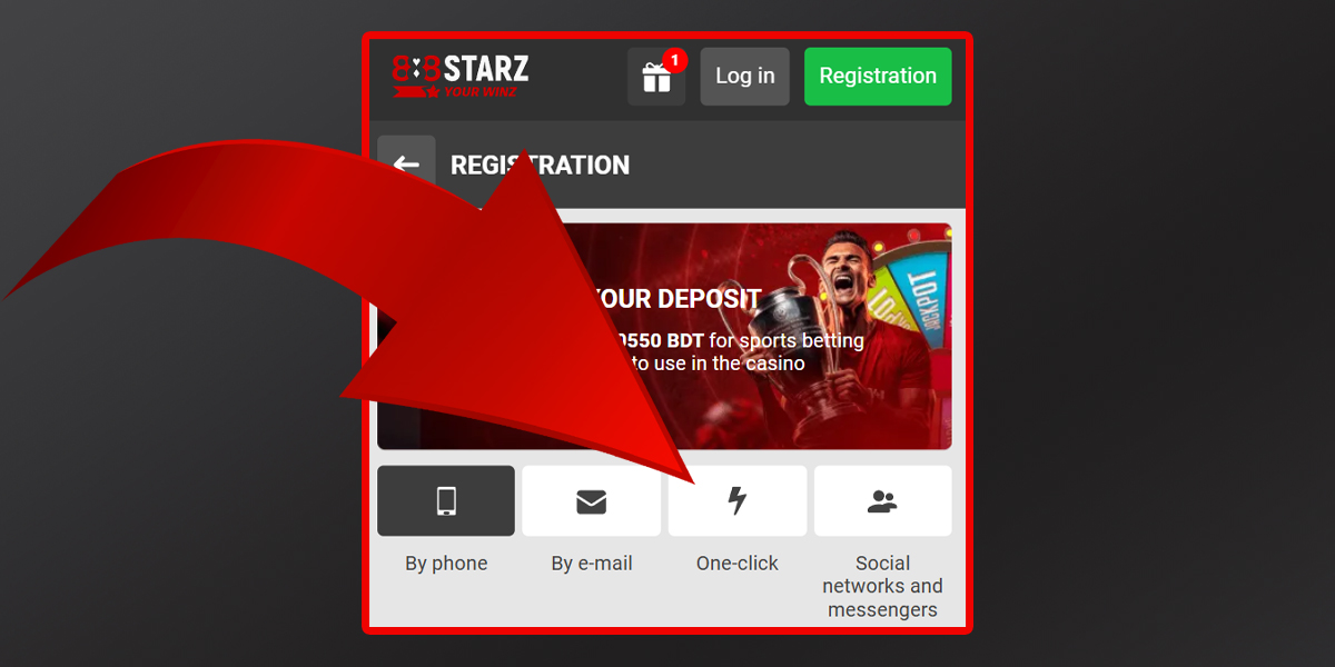 how to register on 888starz in bangladesh step 3