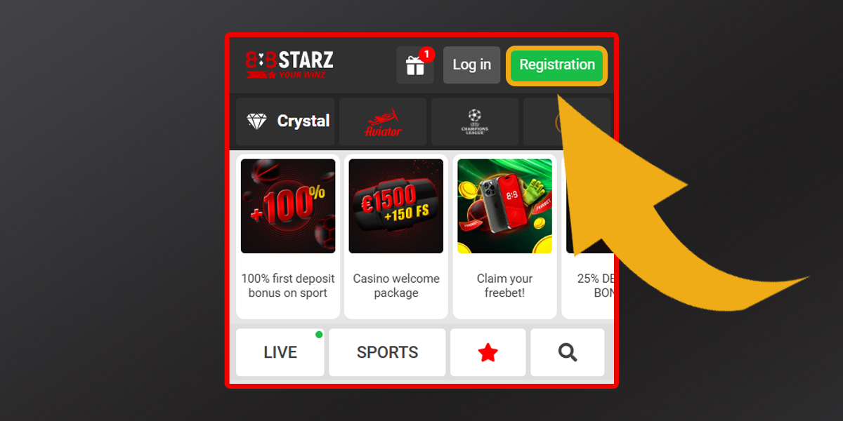 how to use 888starz promo codes when registering step 2