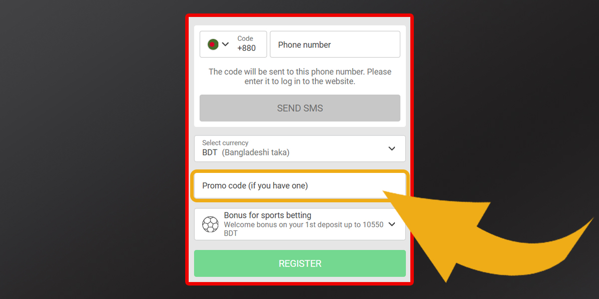 how to use 888starz promo codes when registering step 4